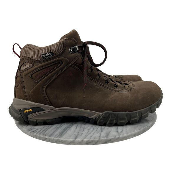 Vasque Hiking Boots Mens 14 Brown Leather Vibram Lace Up Talus UltraDry Outdoor - Picture 1 of 11
